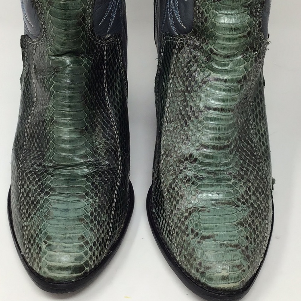 Vintage Acme Snakeskin sz 5 1/2 B Leather Boot - Picture 2 of 12